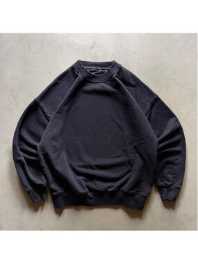 vintage 90s black blank boxy sweatshirt